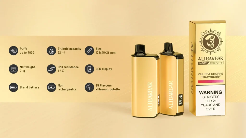 ALIBARBAR INGOT 9000 Puffs | 23Flavours